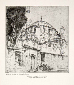 1926 Print Little Mosque Hagia Sophia Istanbul Stamboul Constantinople XGXA3