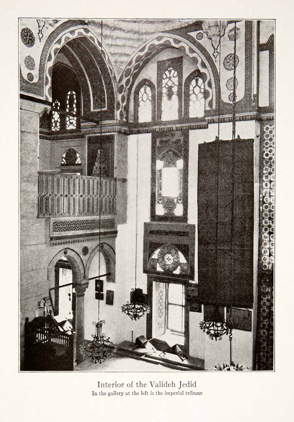 1926 Print Valide Cedid Mosque Scutari Uskudar Turkey Ottoman Imperial XGXA3