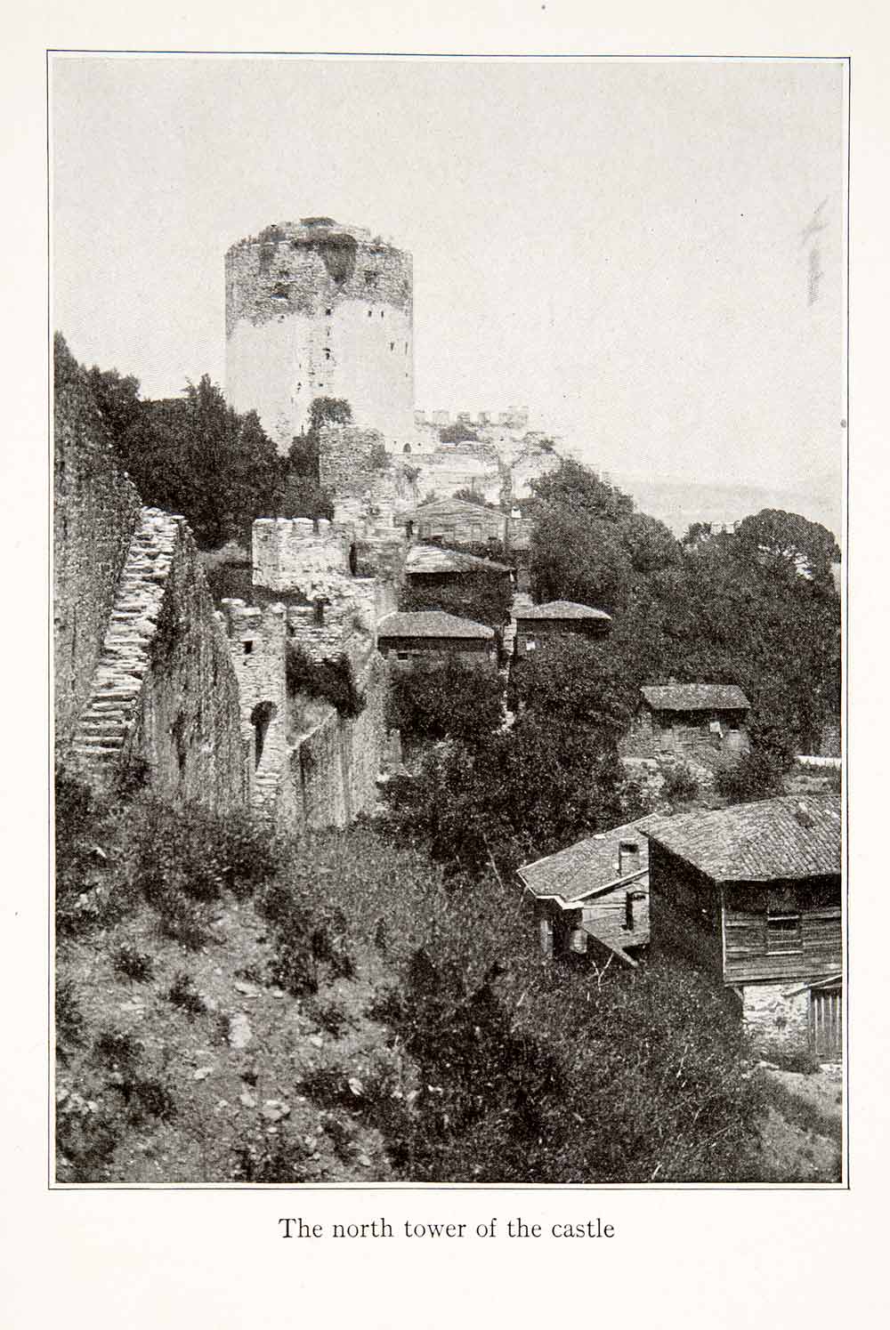 1926 Print Sarica Pasha Tower Rumelihisari Rumelian Castle Constantinople XGXA3