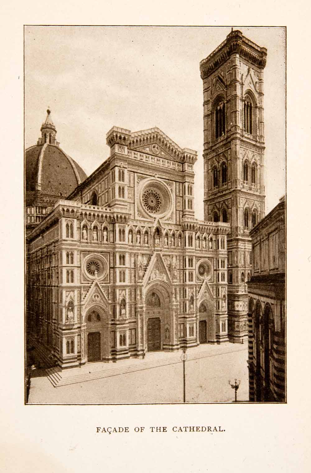 1906 Print Basilica Santa Maria Florence Italy Historic Gothic XGXA4