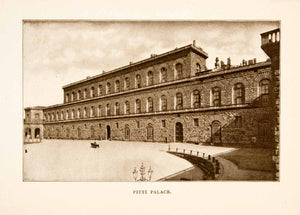1906 Print Palazzo Pitti Palace Grand Duchy Florence Italy