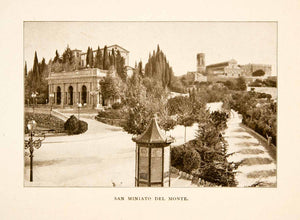 1906 Print Basilica San Miniato Monte Florence Italy Cityscape Landscape XGXA4