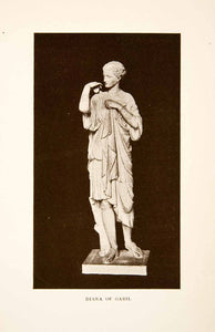 1907 Print Diana Gabii Goddess Nature Hunt Greek Artemis Louvre Paris XGXA5