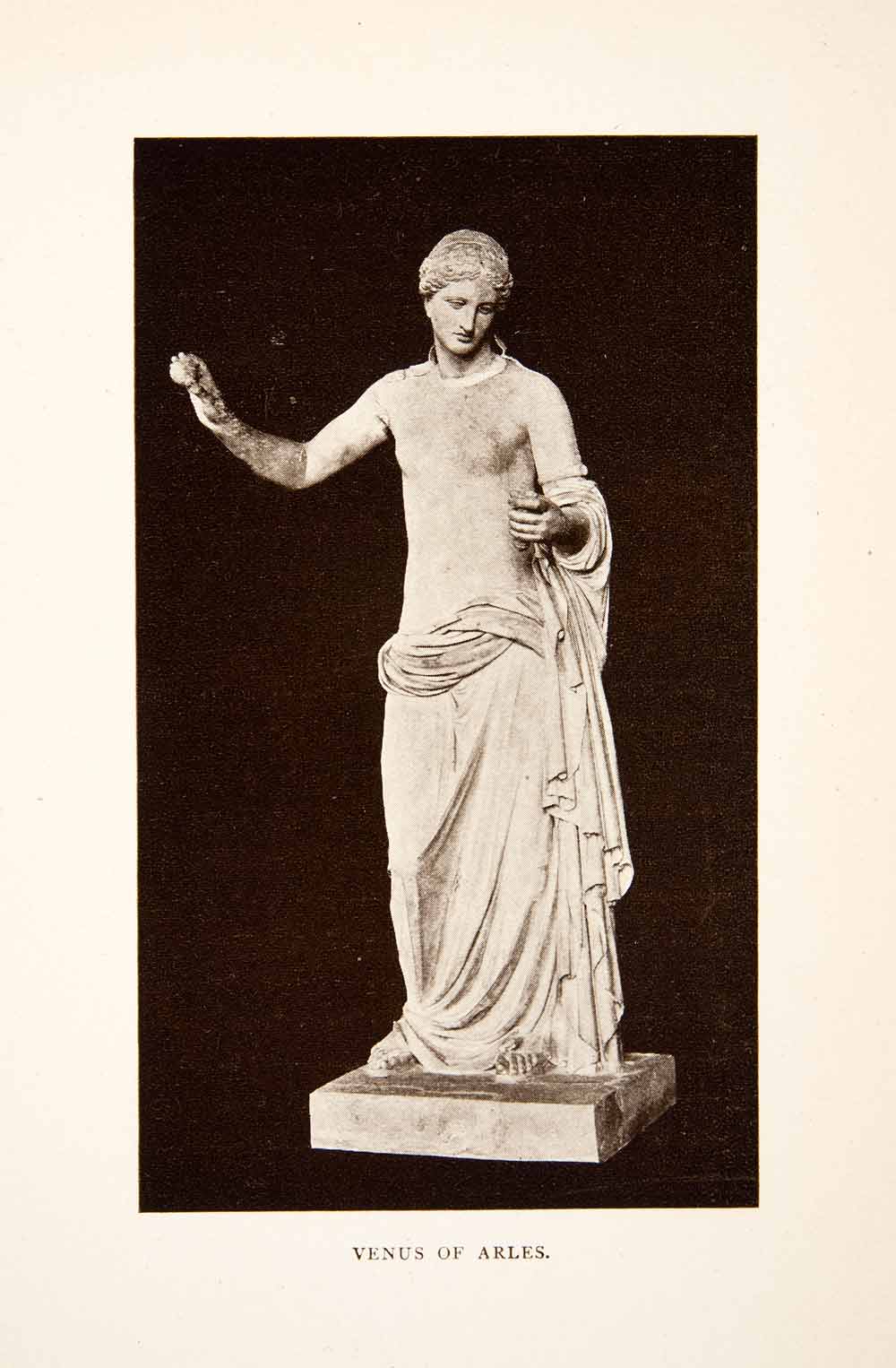 1907 Print Venus Arles Sculpture Statue Paris France Marble Historic XGXA5