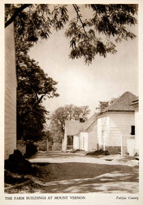 1947 Photogravure George Washington Mount Vernon Farm Buildings Fairfax XGXB2