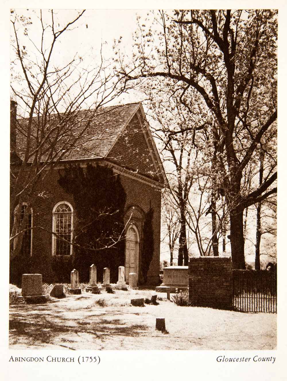 1947 Photogravure Abingdon Church White Marsh Gloucester County Virginia XGXB2