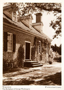 1947 Photogravure Wakefield Corners Westmoreland County Virginia Colonial XGXB2