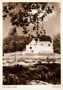 1947 Photogravure Public Gaol Prison Debtors Jail Williamsburg Virginia XGXB2