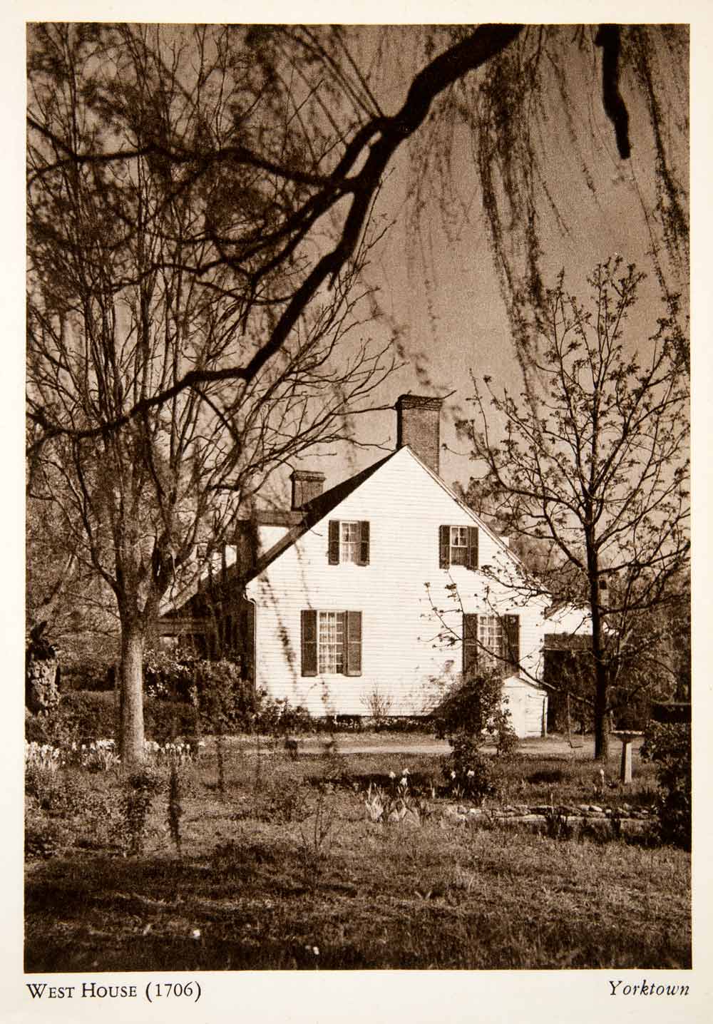 1947 Photogravure West House Yorktown Virginia Colonial Architecture XGXB2