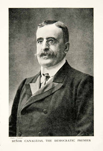 1911 Print Portrait Don Jose Canalejas Spanish Politician Democratic XGXB5