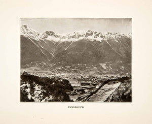 1905 Print Innsbruck Capital Cityscape Tyrol Austria Landscape Mountain XGXB8