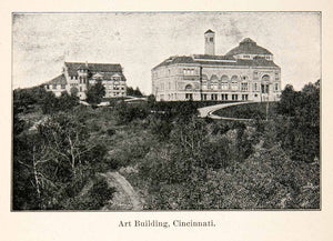 1907 Print Cincinnati Art Building Museum Ohio Landscape Historic Hilltop XGXB9