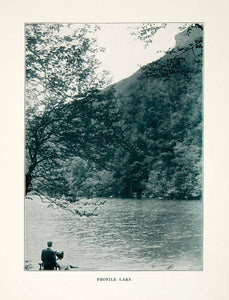 1914 Print Profile Lake New Hampshire United States Franconia Notch State XGXC2