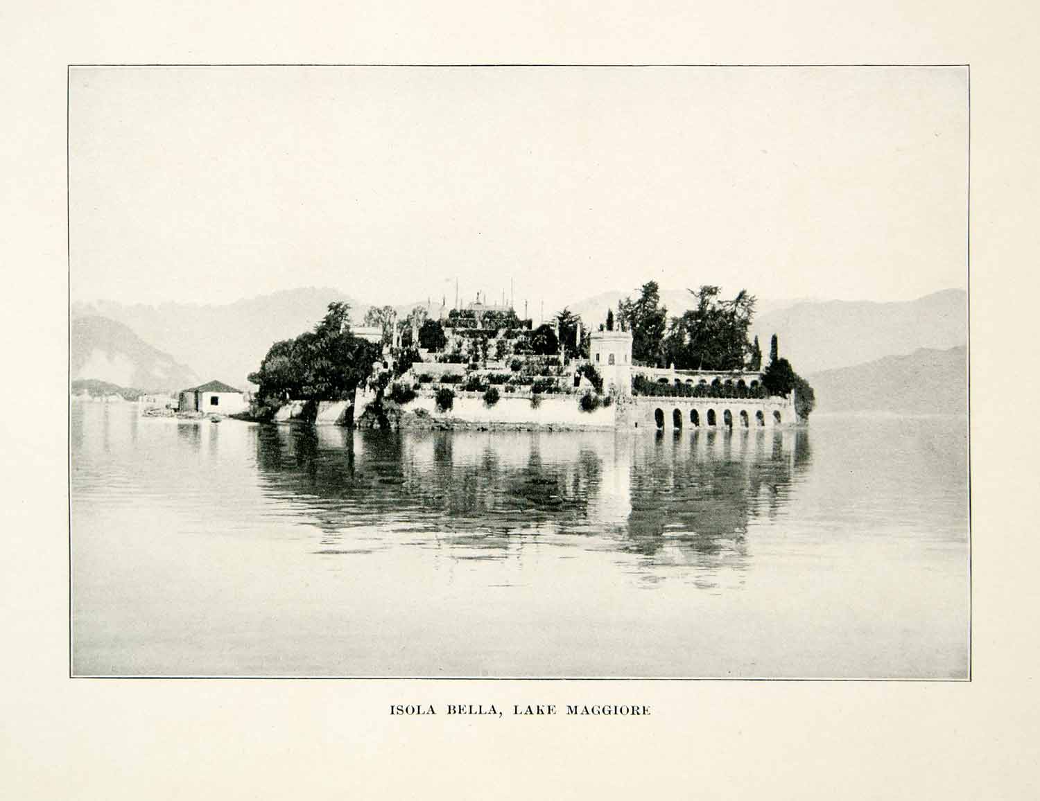 1914 Print Isola Bella Lake Maggiore Italy Borromean Island Palazzo XGXC2