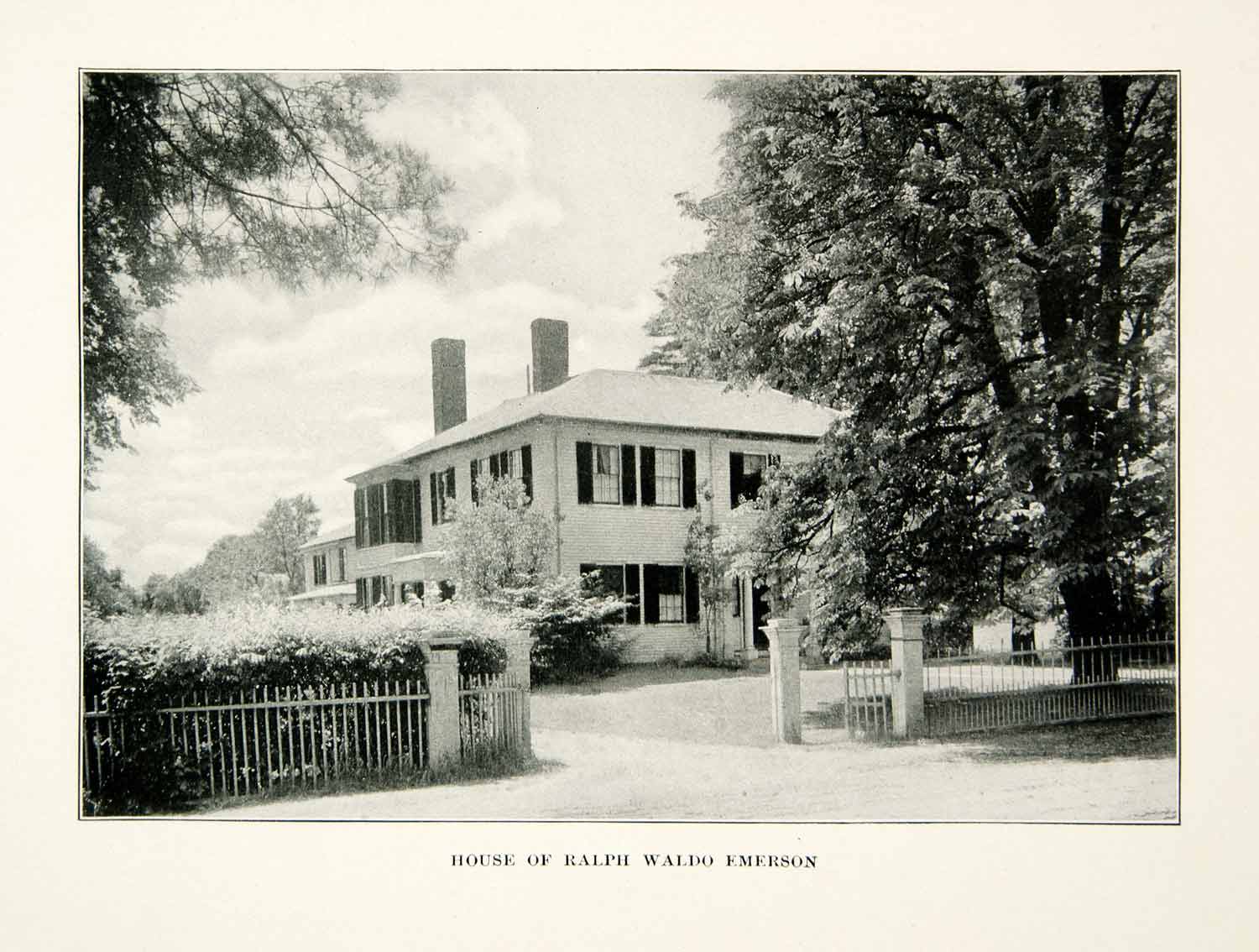 1914 Print House Ralph Waldo Emerson Author United States Concord XGXC2