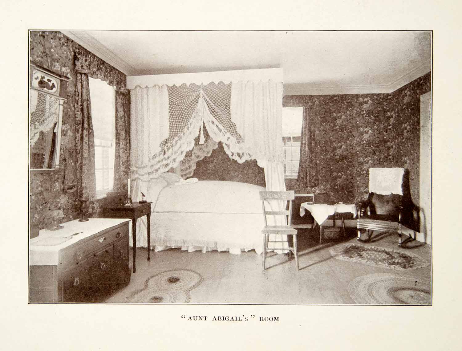 1914 Print Aunt Abigail's Room Bailey House New England Residence United XGXC2