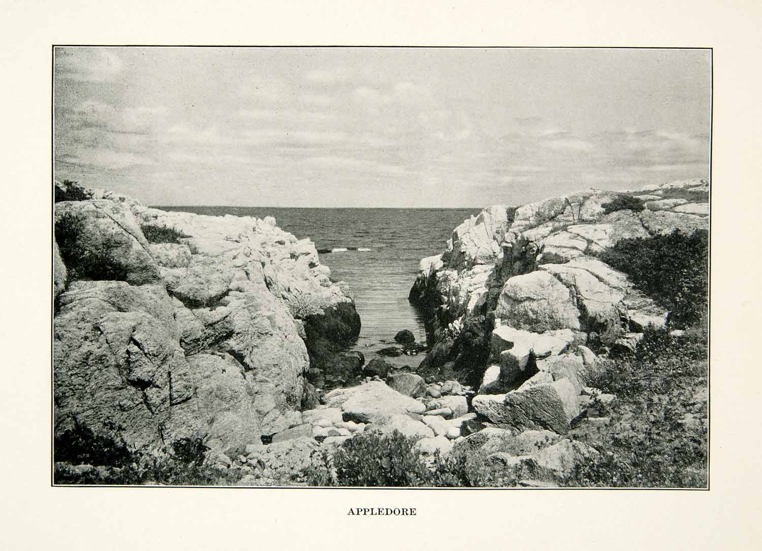 1914 Print Appledore Island Maine Shoals Rock Outcrop Landscape United XGXC2