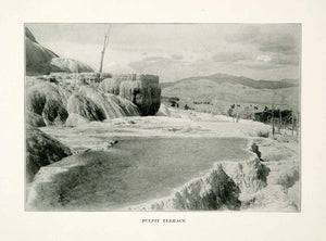 1914 Print Pulpit Terrace Yellowstone National Park United States Wyoming XGXC2