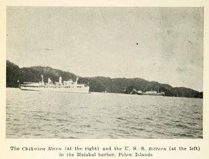 1923 Print Chikuzen Maru Bittern Malakal Harbor Pelew Islands Historical XGXC7