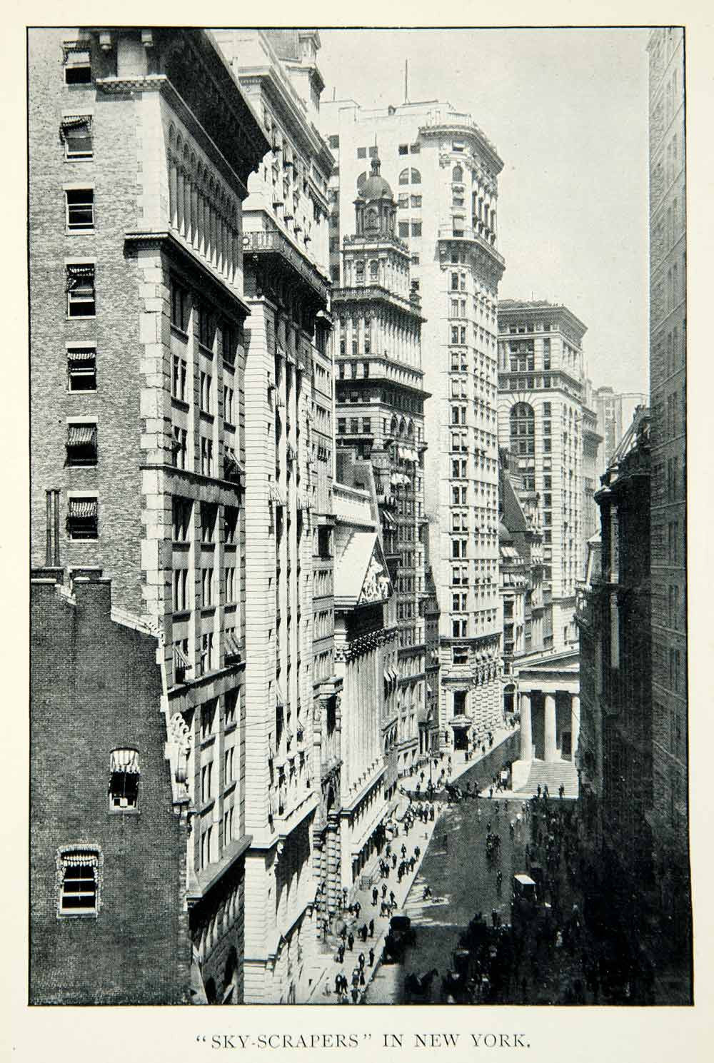1914 Print New York Cityscape Street Scene Buildings Courthouse Manhattan XGXC9 - Period Paper

