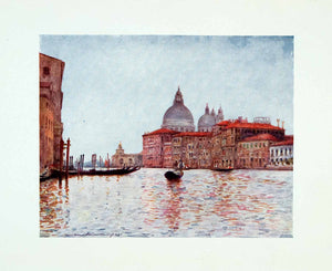1912 Color Print Punta della Dogana Grand Canal Venice Italy Mortimer XGYA1