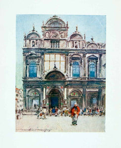 1912 Color Print Scuola di San Marco Venice Italy Architecture Mortimer XGYA1