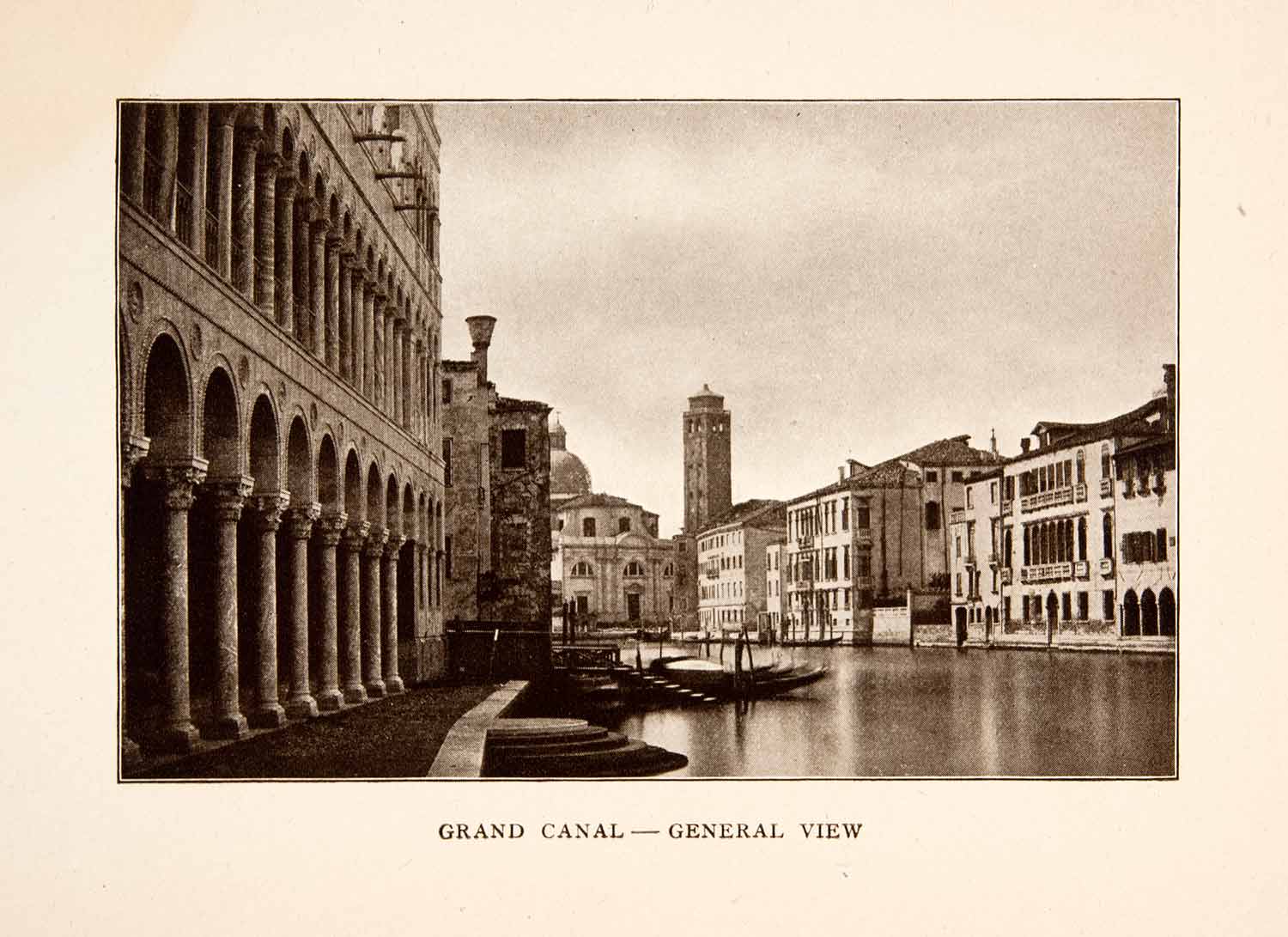 1907 Print Grand Canal Venice Italy Cityscape Historic Image Venetian XGYA4