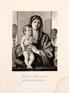 1907 Photogravure Bellini Giovanni Mary Madonna Baby Jesus Religious Art XGYA4