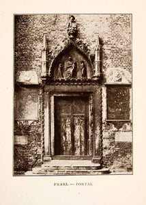 1907 Print Frari Church Portal Doorway Entryway Venice Italy Religious XGYA4