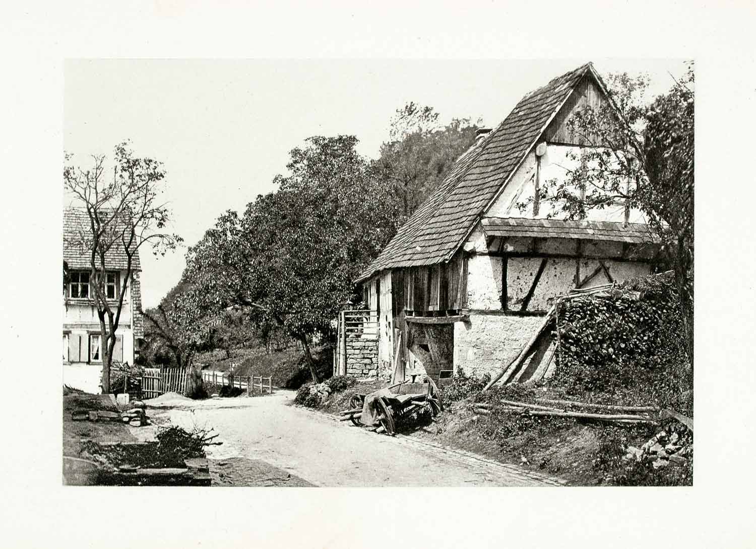 1899 Photogravure Black Forest Germany Rural Countryside Cottage Historic XGYA5
