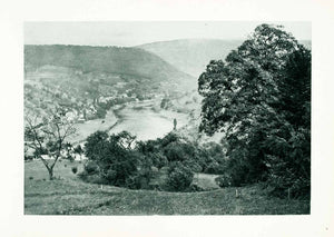1899 Photogravure Neckar Valley Germany Heidelburg Landscape Historical XGYA5