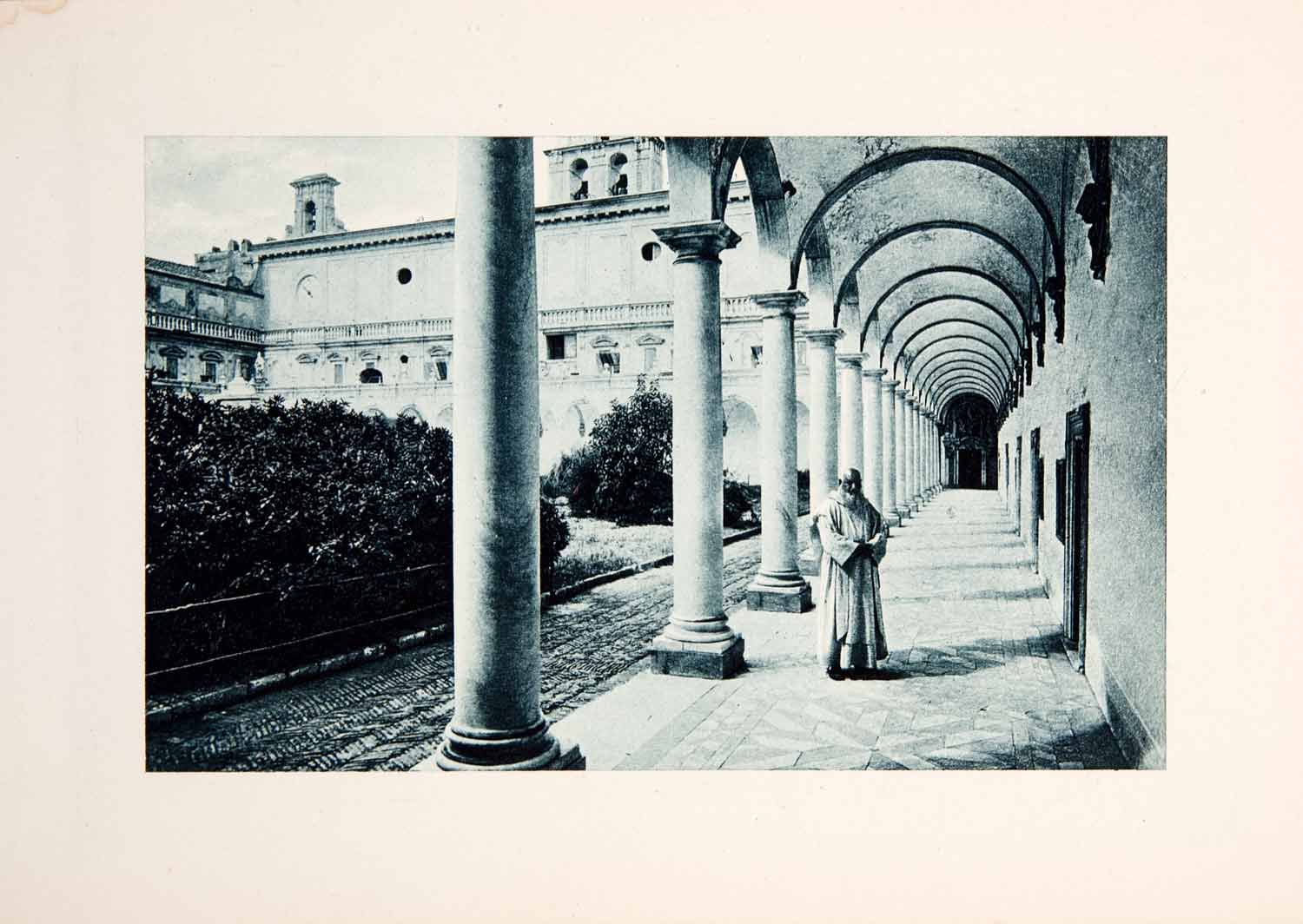 1901 Photogravure Cloisture Santa Maria Del Carmine Naples Italy Piazza XGYA6