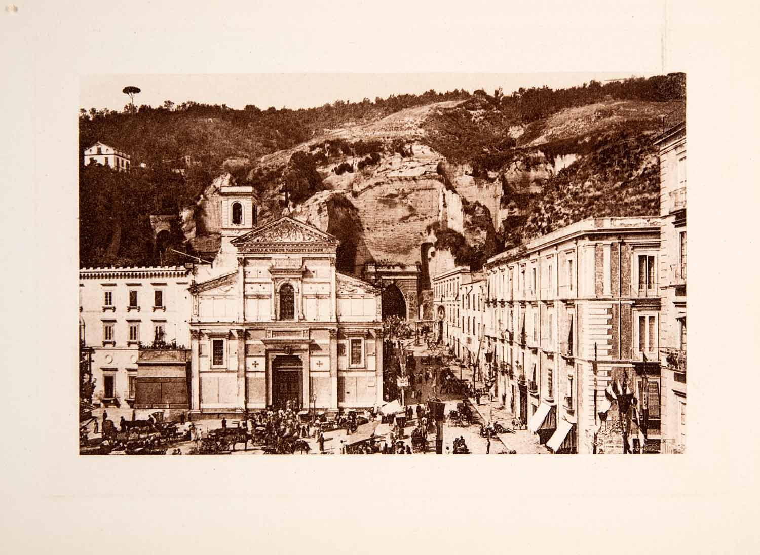 1901 Photogravure Festival Piedigrotta Mergellina Quarter Naples Italy XGYA6