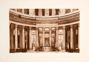 1901 Photogravure Interior of Church of San Francesco Di Paolo Piazza XGYA6