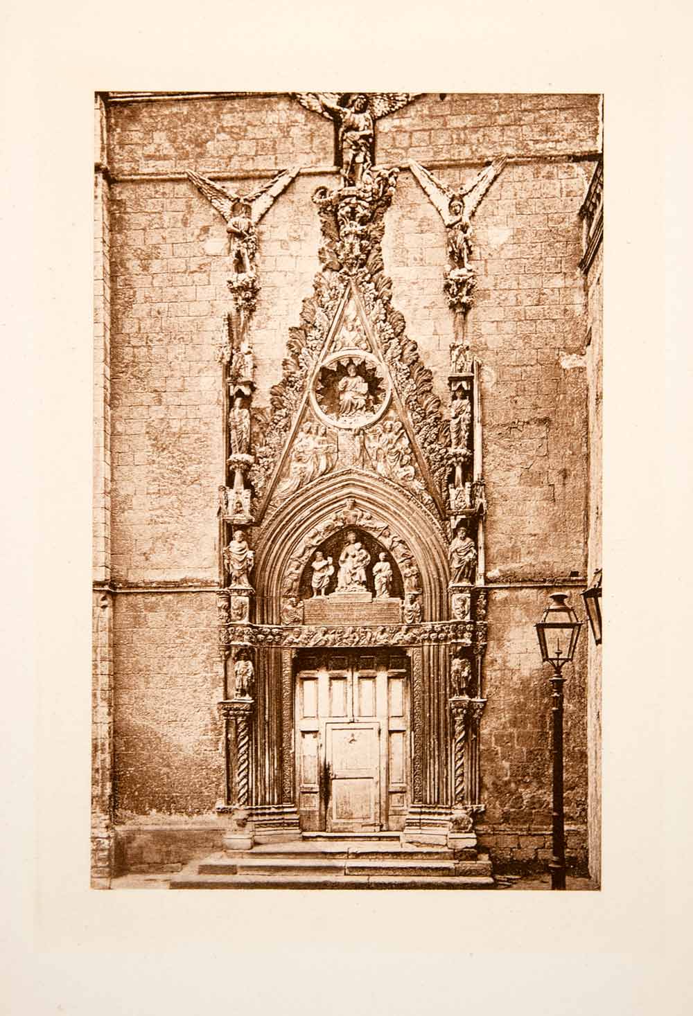 1901 Photogravure Doorway Capella Di San Giovanni De' Pappacoda Cathedral XGYA6