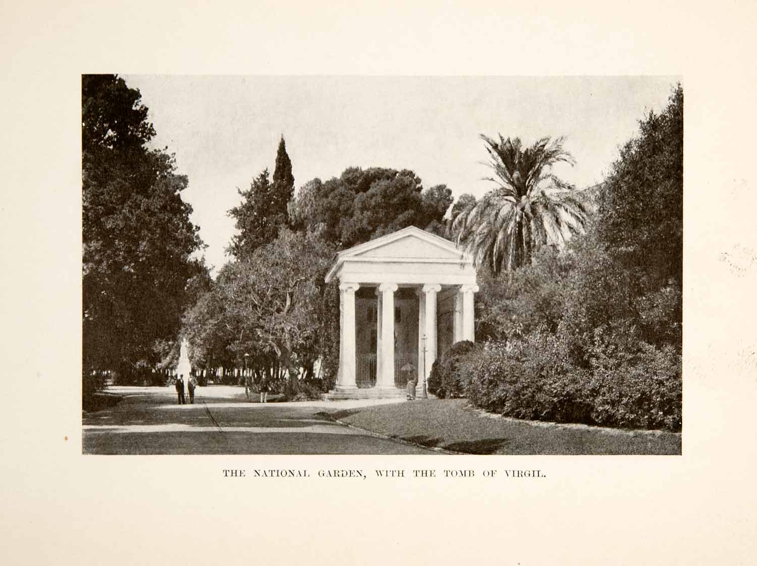 1901 Print National Garden Tomb Virgil Roman Buriel Vault Augustan Age XGYA6