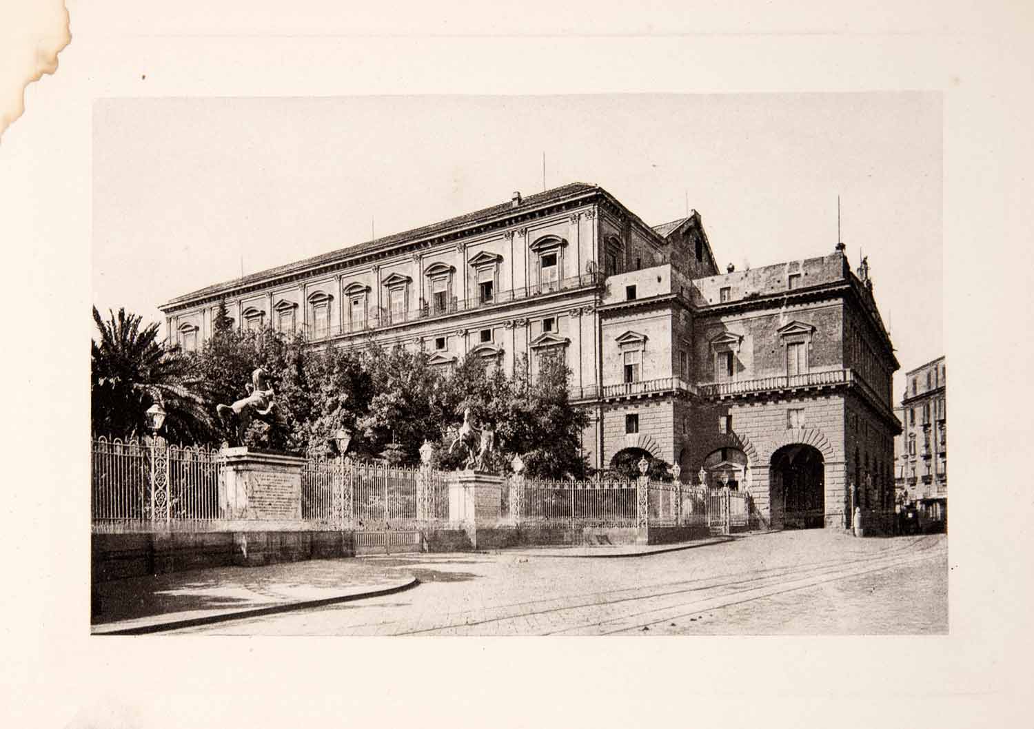 1901 Photogravure Strada San Carlo Gardens Royal Palace Caserta Bourbon XGYA6