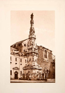 1901 Photogravure Guglia Della Concezione Baroque Spire Church Gesu XGYA6