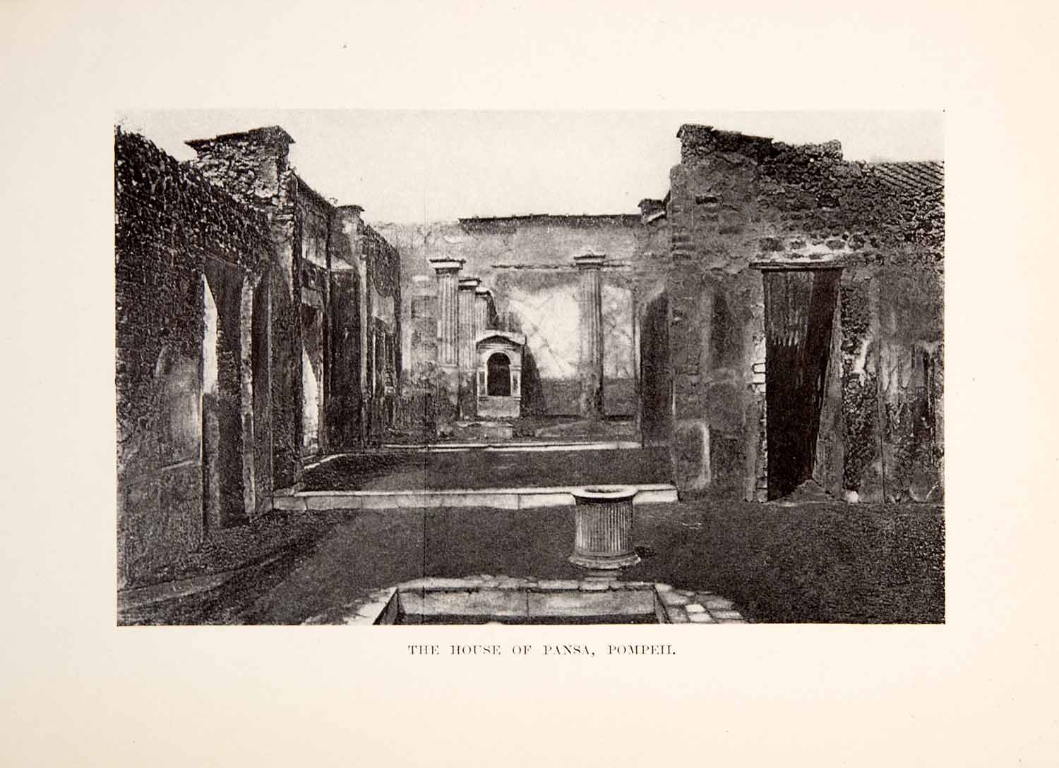 1901 Print House Pansa Pompeii Italy Historic Landmark Archeology Eruption XGYA6