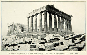1907 Print Parthenon Acropolis Historic Ruins Remain Architecture Greek XGYC1