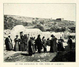 1907 Print Tomb Lazarus Bethany Jerusalem Religious Landscape Historic XGYC1