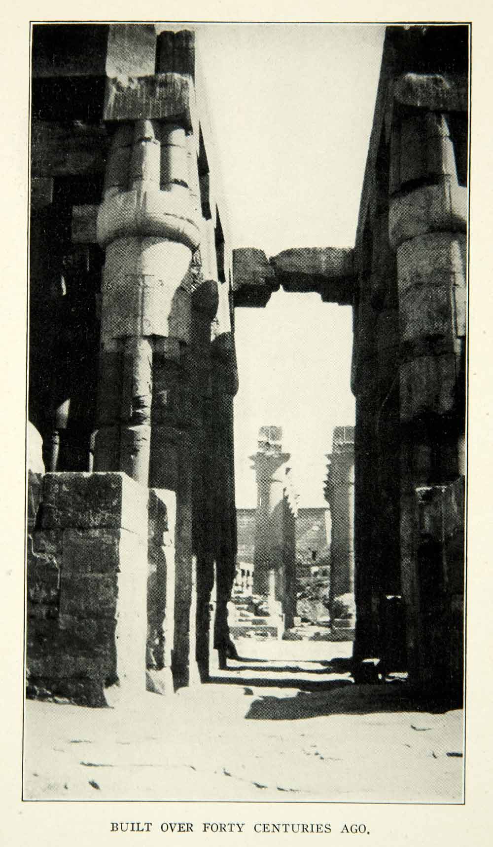 1907 Print Karnak Egypt Architecture Historic Landmark Ancient Building XGYC1