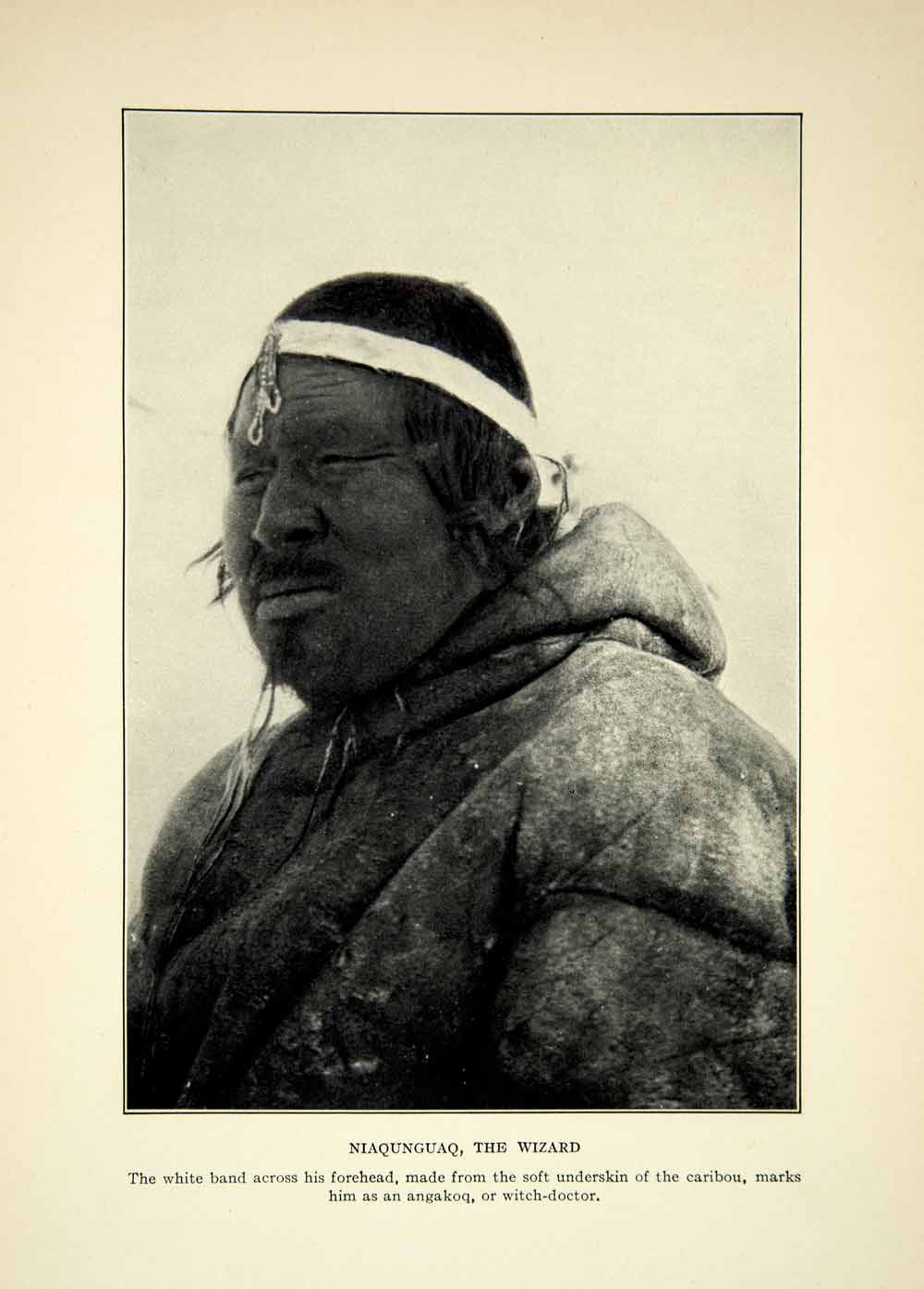 1927 Print Niaqunguaq Wizard Angakoq Native Ethnic Fifth Thule Expedition XGYC3