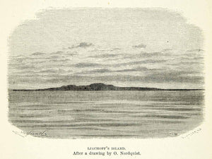 1882 Wood Engraving Oscar Nordquist Art Lyakhovsky Islands New Siberian XGYC4