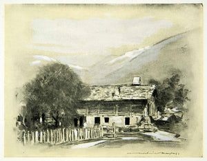 1902 Print Chalet Lucerne Switzerland House Cottage Landscape Mortimer XGYC6