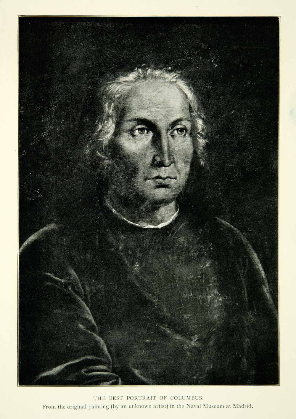 Christopher Colombo 1912 Print Christopher Columbus Portrait Explorer New World Expedition ...