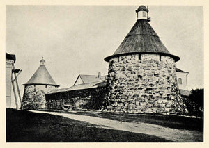 1914 Print Solovki Monastery Russia Solovetsky Island Christianity Tower XGZ1
