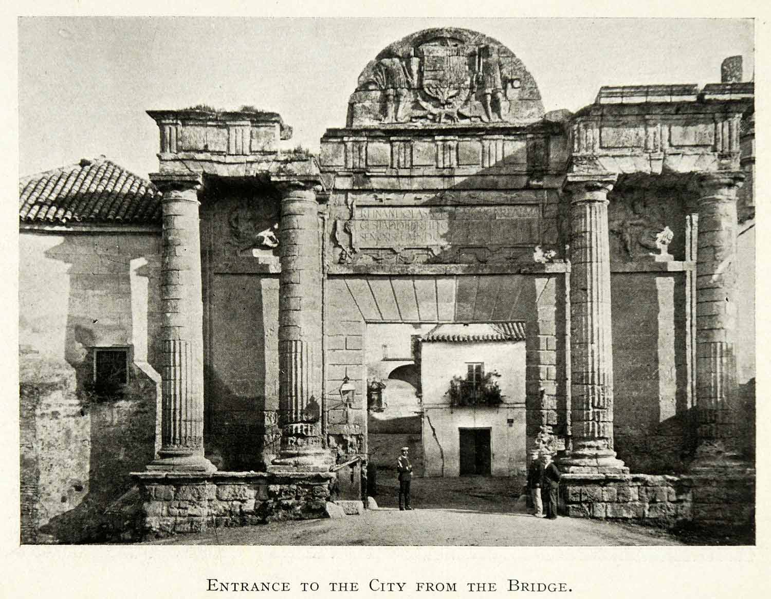 1907 Print Cordova Andalusia Spain Ancient Cityscape Entrance Columns XGZ4