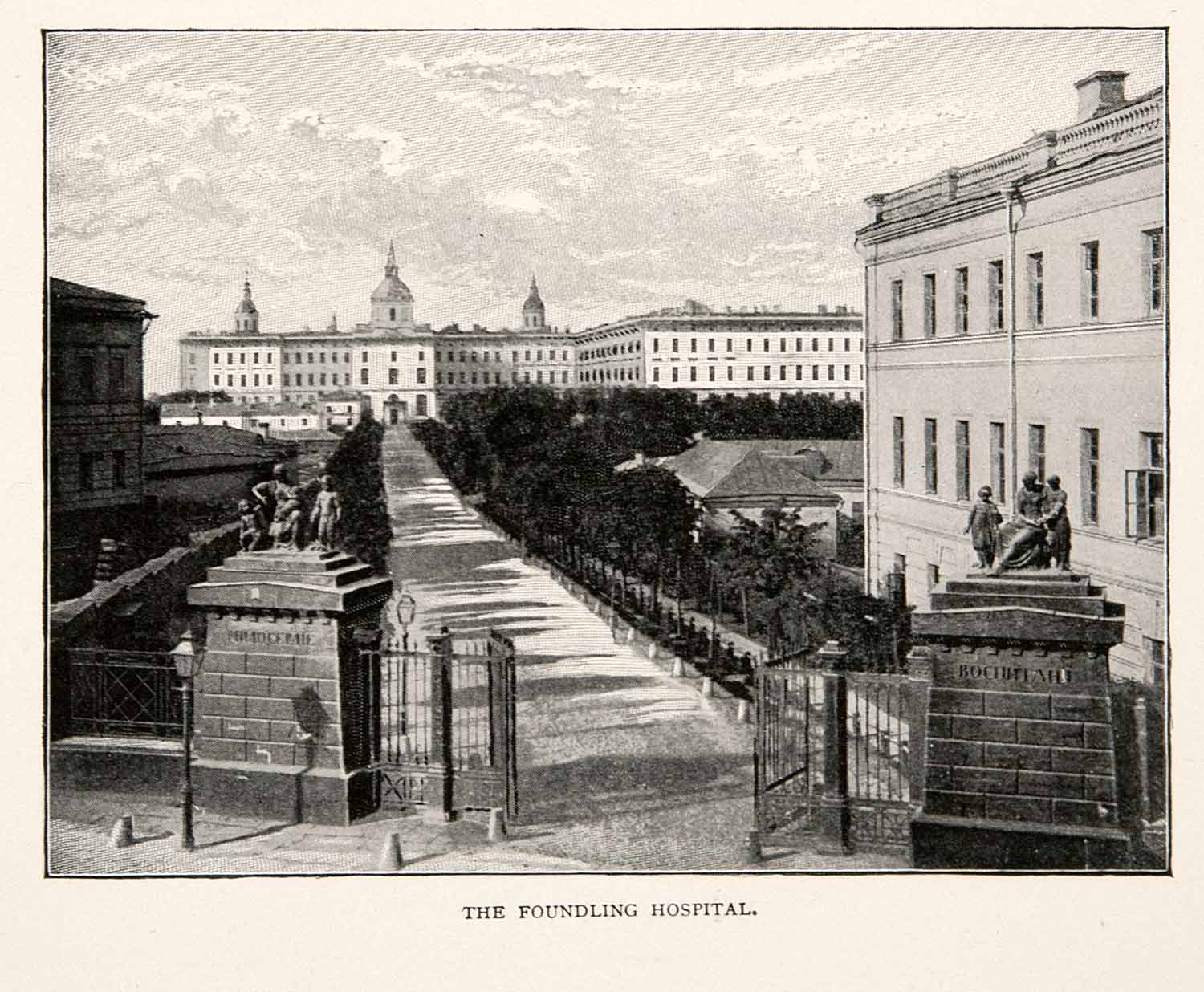 1902 Print Foundling Hospital Moscow Russia Orphanage Vospitatelnoi Dom XGZA4