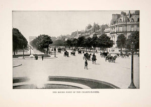 1902 Print Avenue Champs Elysees Historical Axis Paris France Arc De XGZA4